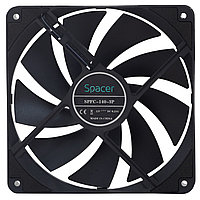VENTILATOR SPACER PC 140x140x25 mm, Hydraulic Bearing, 67.6CFM, conector 3-pin, no LED, black