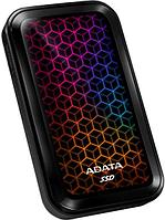 SSD. extern ADATA SE770G, 512GB, USB 3.2 Type-C, R/W: 1000/800 MB/s, negru,