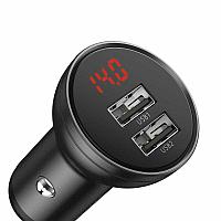 INCARCATOR auto Baseus Digital Display,Quick Charge 24W,2 x USB 5V/4.8A,contine cablu 3 in 1: USB la