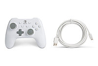 CONTROLLER PowerA, cu fir, pentru Nintendo Switch, alb,
