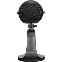 Boya Microfon Condensator USB-C, iesire casti, volum/mute control (iOS/Android/Windows)