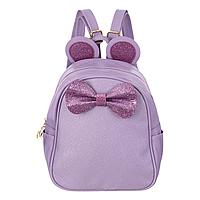 Rucsac Copii, Model Urechi si Funda, Culoare Lila-Roz, Dimensiuni 20x11x22cm