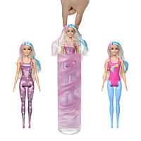 Papusa Mattel, Barbie Colour Reveal Zana, cu coronita si cizme, multicolor, din plastic