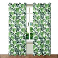 Draperie Blackout Model frunze, cu inele, 100% poliester, h 260 x l 140 cm