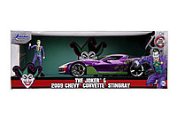 MASINUTE METALICA CHEVY CORVETTE STINGRAY 2009 SI FIGURINA JOKER SCARA 1:24