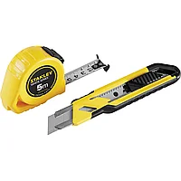 Kit Promo Stanley, STHT74253-8 , Ruleta 5 m + Cutter 19 mm cu 3 Lame in Blister