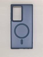 Husa Smoked Magsafe Samsung Galaxy S 24 Ultra- Albastru