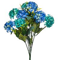Buchet Flori Artificiale, Hortensii, 37cm, Mov și Albastru