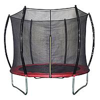 Trambulină Cu Plasă, 2.44x2.45m, Înălțime Podea 60cm, Capacitate 100kg, Negru/Roșu