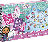 Set 2 in 1 Gabby's Dollhouse - Bratari cu pandantive & carioci de suflat