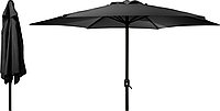 Umbrela de gradina neagra O300 cm cu sistem de deschidere prin manivela