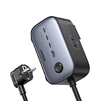 Prelungitor UGREEN Nexode Pro, 100W, 3x AC, 220V, 3x USB-C, 1x USB-A, 1.8m, Gri