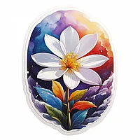 Set 8 bucati,Sticker Flori de glory of the snow iarna,INOVATIX®. 6 cm