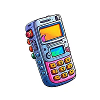 Set 8 bucati,Sticker Telefon mobil vintage,INOVATIX®. 6 cm