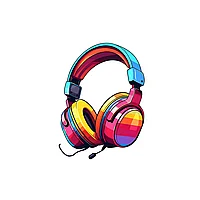 Set 8 bucati,Sticker Casti cu fir si microfon,INOVATIX®. 6 cm