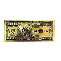 Bancnota aurita din polimer 1 milion $ (un milion de dolari), cadou special Feng Shui, bancnota norocoasa, The