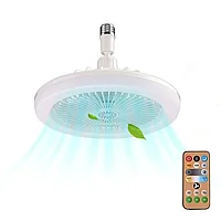 Ventilator de tavan 2 in 1 cu bec LED E27 de 30 W Ventilator electric Lampa suspendata 3 viteze 3 moduri