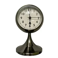 Ceas de masa retro din metal, cu alarma si LED de verificare Design elegant, functional si durabil, bronz,