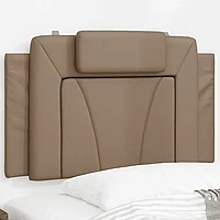 Pernă pentru tăblie pat, cappuccino, 80 cm, piele artificială