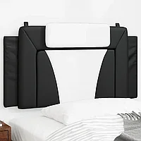 Pernă pentru tăblie pat, negru și alb, 100cm, piele artificială