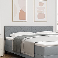 Cap pentru pat Design cu blocuri diamantate Gri deschis 180 cm Țesătură