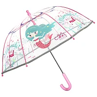 Umbrelă transparentă Perletti CoolKids Sirenă 60cm
