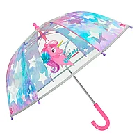 Umbrelă transparentă Perletti CoolKids Unicorn 60cm