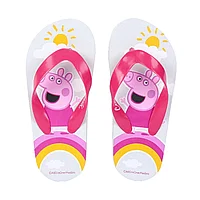 Papuci pentru fetițe Peppa Pig albi -