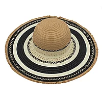 Pălărie plajă damă maro cu negru