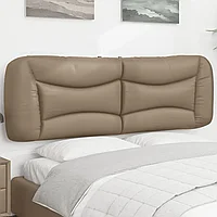 Pernă pentru tăblie pat, cappuccino, 160 cm, piele artificială
