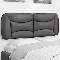 Pernă pentru tăblie pat, gri, 140 cm, piele artificială