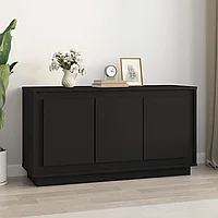 Dulap, negru, 102x35x55 cm, lemn prelucrat