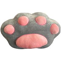 Perna tip labuta, moale si plusata, roz-gri, 45x25cm