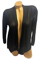 Cardigan Bonita semi transparent cu sclipici, negru, marimea M, bumbac