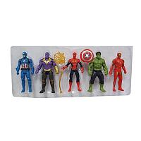 Set 5 figurine articulate tip super eroi Spiderman, Ironman, Hulk, Capitanul America, Thanos, accesorii