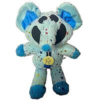 Jucarie de plus Bubbaphant fluffy cu sclipici, Smiling Critters, 38cm, albastru