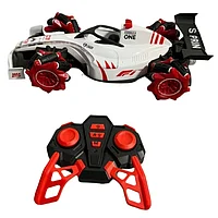 Masina formula 1 cu telecomanda, pulverizeaza fum, rotatie 360 grade, motor puternic, 2.4 GHZ control,