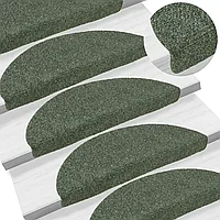 Covorașe scări autoadezive 5 buc,verde,56x17x3cm cusătură punch