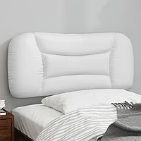 Pernă pentru tăblie pat, alb, 90 cm, piele artificială
