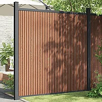 Panouri de gard, maro, 173x186 cm, WPC