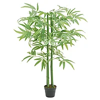 Arbore din bambus artificial 384 de frunze 120 cm verde