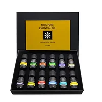 Set 12 Uleiuri Esentiale 100% Pure Innovium , Aromaterapie Premium Pentru Difuzoare, Relaxare si Revitalizare,
