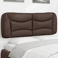 Pernă pentru tăblie pat, maro, 140 cm, piele artificială