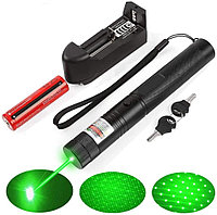 Point cu laser puternic Laser verde YL-303 până la 10.000 m, verde / baterie laser verde (777)