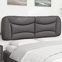 Pernă pentru tăblie pat, gri, 160 cm, piele artificială