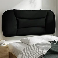 Pernă pentru tăblie de pat, negru, 90 cm, material textil