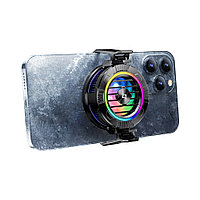 Cooler telefon magnetic Techsuit cu lumini RGB negru P66