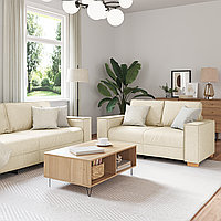 Set canapea, 3 piese, perne din in