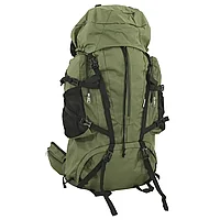 Rucsac de drumeție, verde kaki, 80 L, țesătură oxford