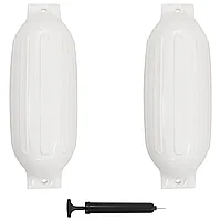Bară de protecție barcă, 2 buc., alb, 69x21,5 cm, PVC
